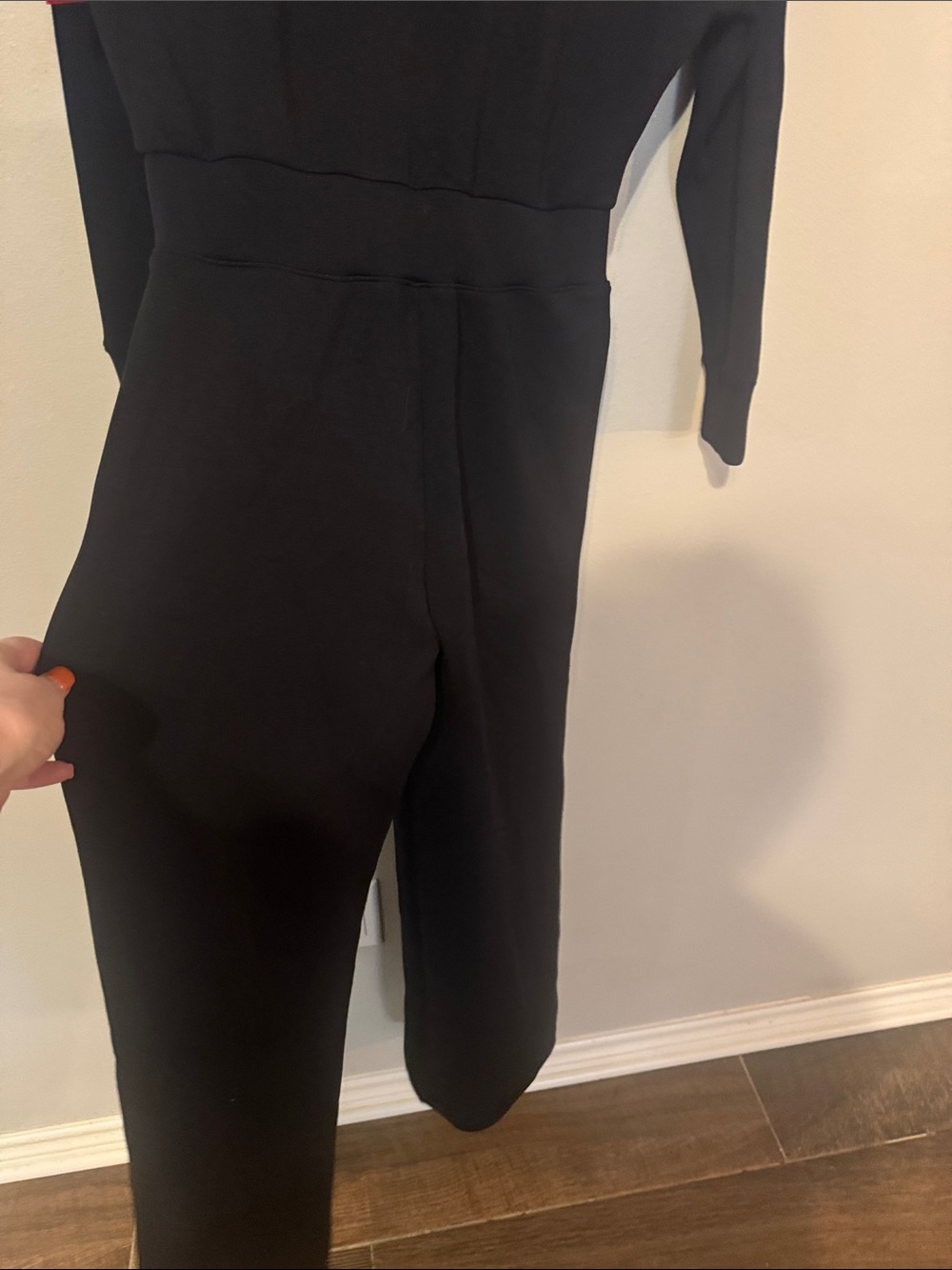 SPANX Black Long-Sleeve Zip-Front Sheath Jumpsuit - Picture 14 of 15